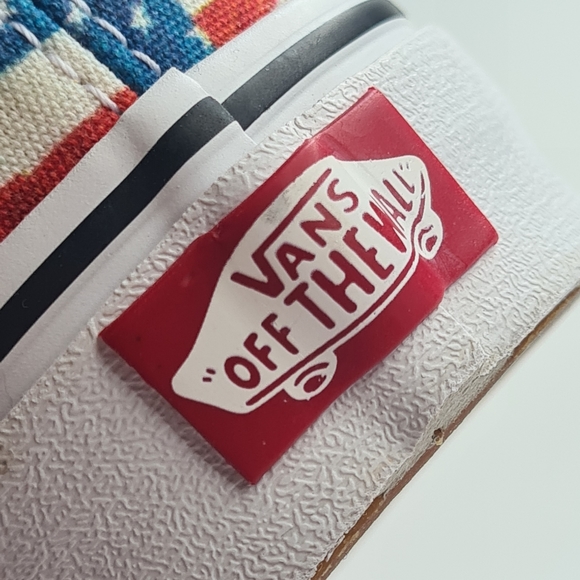 Vans US m9.0 w10.5 American Flag Unisex Red White Blue USA Sneakers - Picture 13 of 16